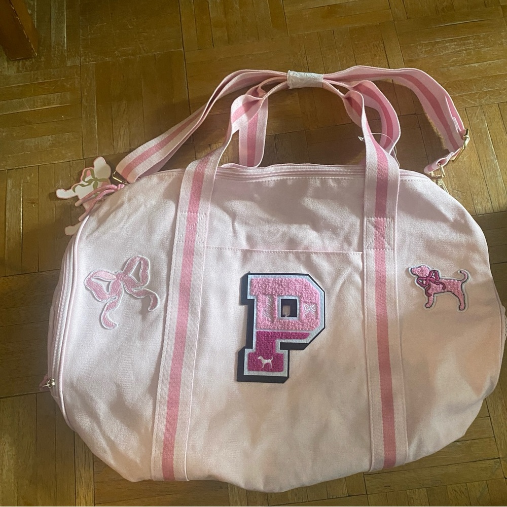 Pink x Love Shack Fancy Weekender Bag